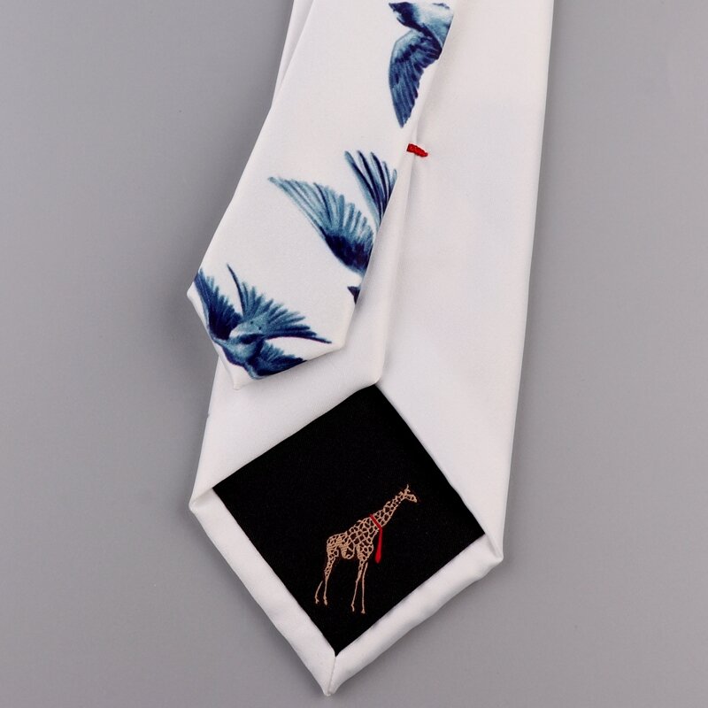 Design printing creative tie retro casual trend personality literary male and female students swallow bird tie