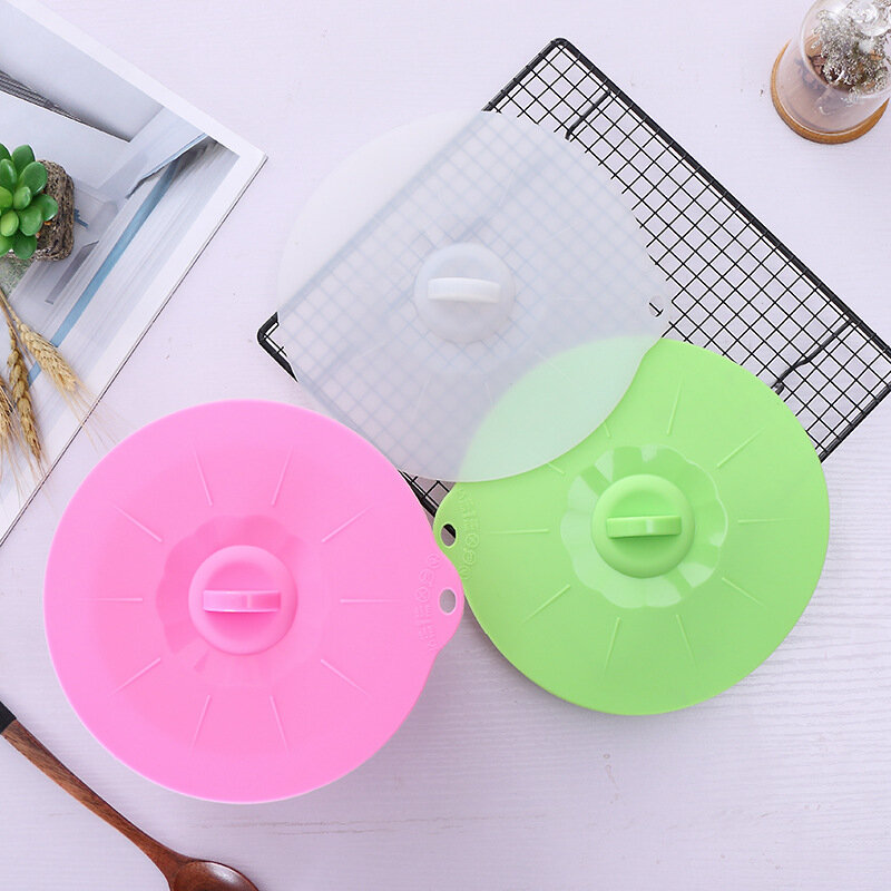 Silicone Boil Over Spill lid / Preservation lid / Pan Cover / Oven Safe with Instead of plastic wrap