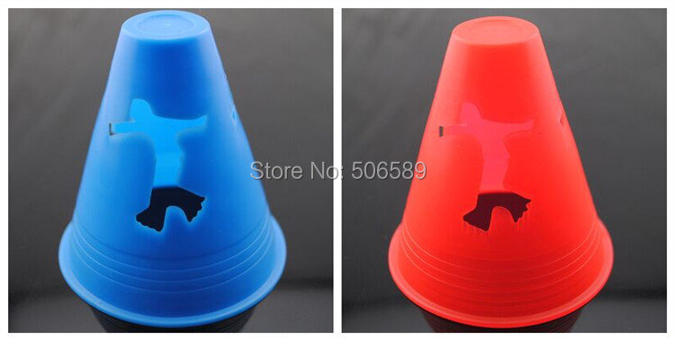 free shipping roller skating cone anit-wind 5 colors 20pcs/lot human-figure hole