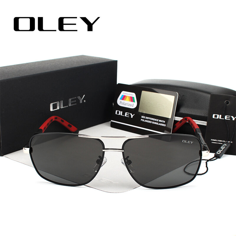 OLEY 브랜드 남성 편광 선글라스 여성 태양 안경 운전 고글 Oculos 지원 로고 사용자 정의 Y8724