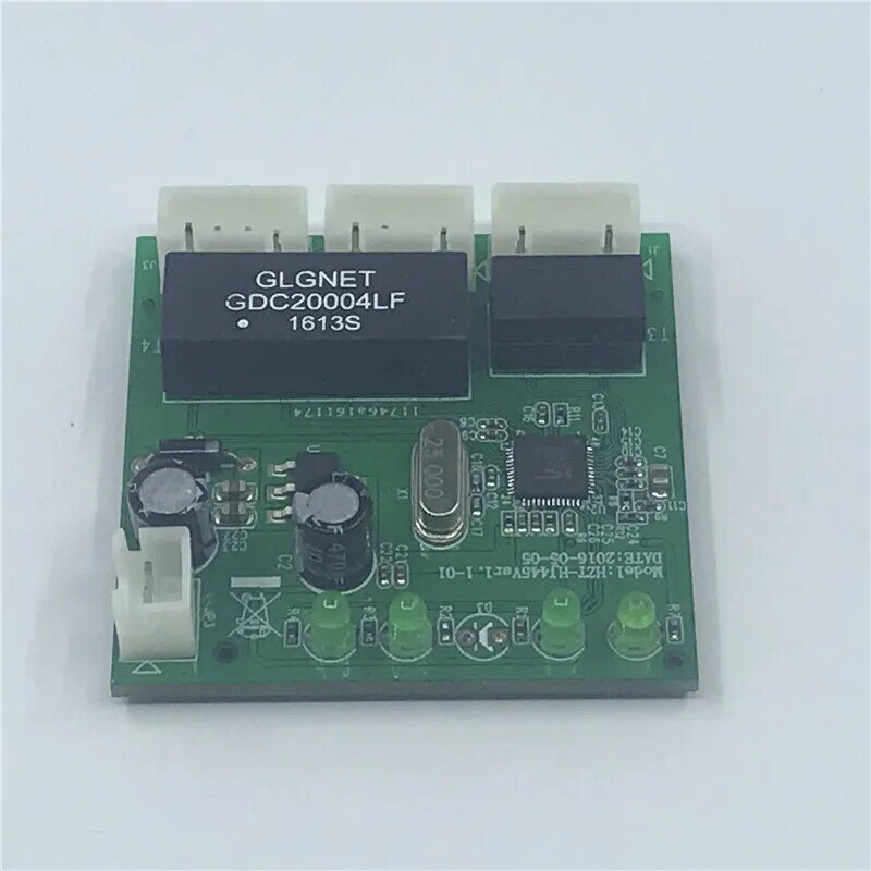 Modulo Switch OME 3 porte PCBA 4 Pin Header UTP PCBA module con Display a LED posizionamento foro vite Mini PC Data OEM Factory