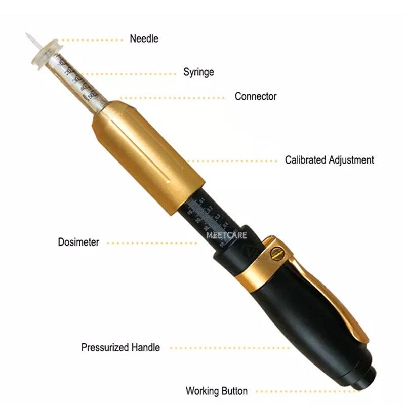 0.5ML 0.3ML hialuronowy atomizer-długopis kwas hialuronowy wtrysku pistolet usuwanie zmarszczek podnoszenia wypełniacz warg wysokiego ciśnienia strzykawki igły