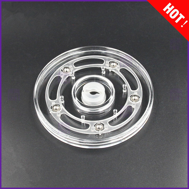 4inch Transparent acrylic rotary  turntable display swivel plate furniture parts rack rotating base swivel plate