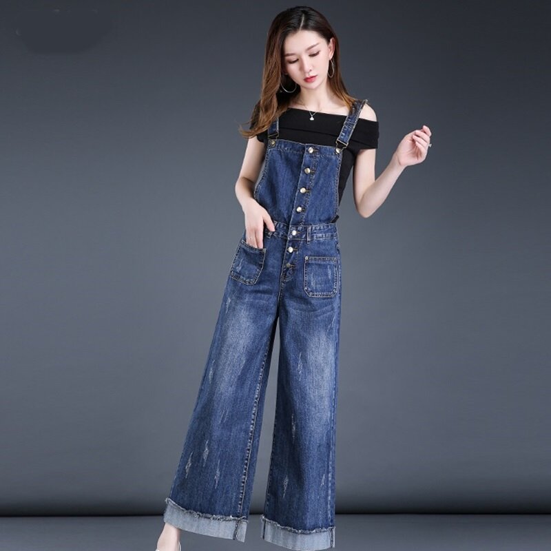 Dungarees women blue jeans denim overalls women jumpsuit female 2018 Chinese style jumpsuits for women 2018 DD1450