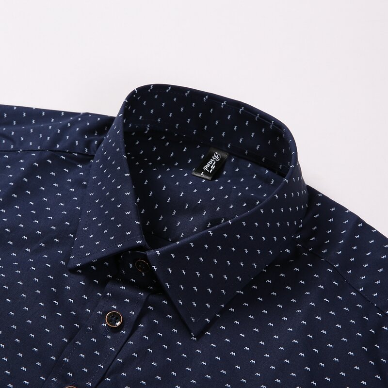 Мужская рубашка в горошек Sergio k Camisa, повседневная брендовая приталенная рубашка с длинным рукавом, размеры плюс, 2020