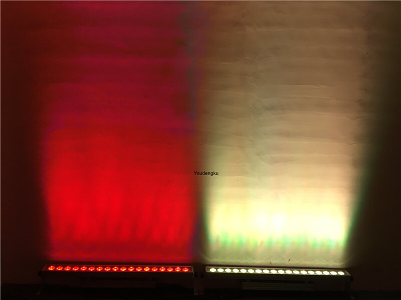 8 peças led rgbw cor lavagem 1m longo 18x10w rgbw 4in1 impermeável lavagem lâmpada de parede 4in1 led ao ar livre da arruela da parede fase luz