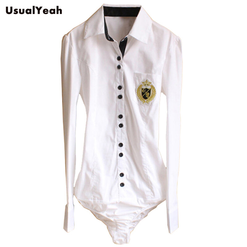 Camisa blanca de cuerpo para mujer, blusas de marca a la moda, venta al por mayor, SY0027