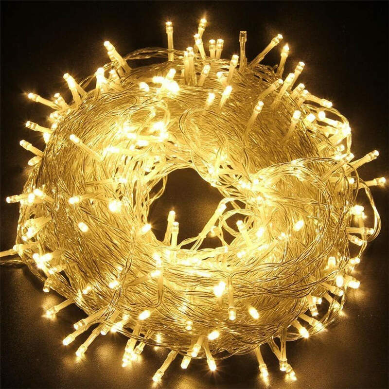 Tira de luces LED parpadeantes, iluminación para exterior/interior, fiesta de boda, árbol de Navidad, decoración de hadas, 600 M, novedad, 100