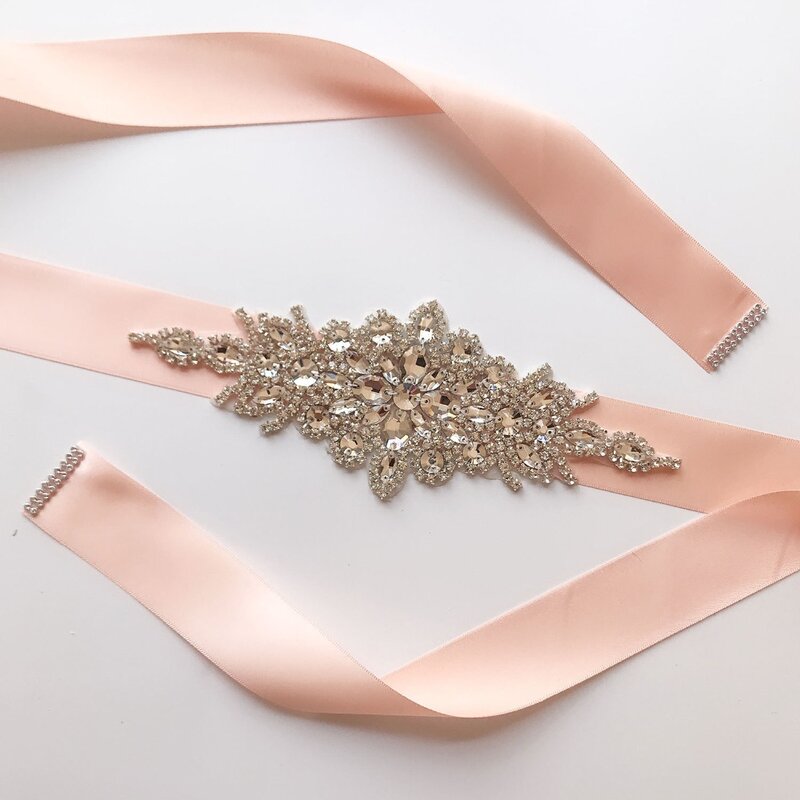 JaneVini Luxe Crystal Rhinestones Bruiloft Riemen en Sjerpen Zilveren Jeweled Bridal Sash Bruidsmeisje Jurken Riem Diamant Lint