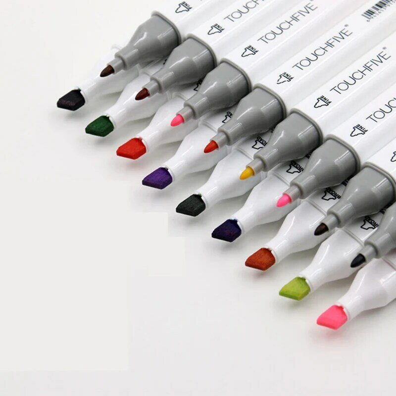 TouchFive-Álcool Based Color Marker Set, Marcadores de esboço, Pintura Arte Suprimentos, Estudante Escolar, Opcional 168 Cores, 1Pc