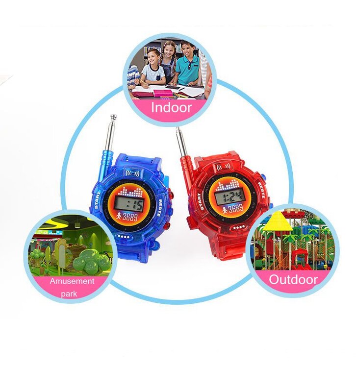 1 para zegarki Walkie Talkie zegarek dla dzieci dla dzieci Radio na zewnątrz domofon zabawki gry-układanki