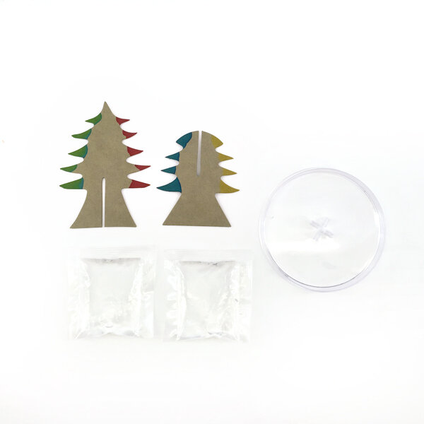 2019 100mm Color Magic Growing Paper Christmas Crystals Tree Kit Artificial Magical Trees Educational Science Kids Toys Novelty