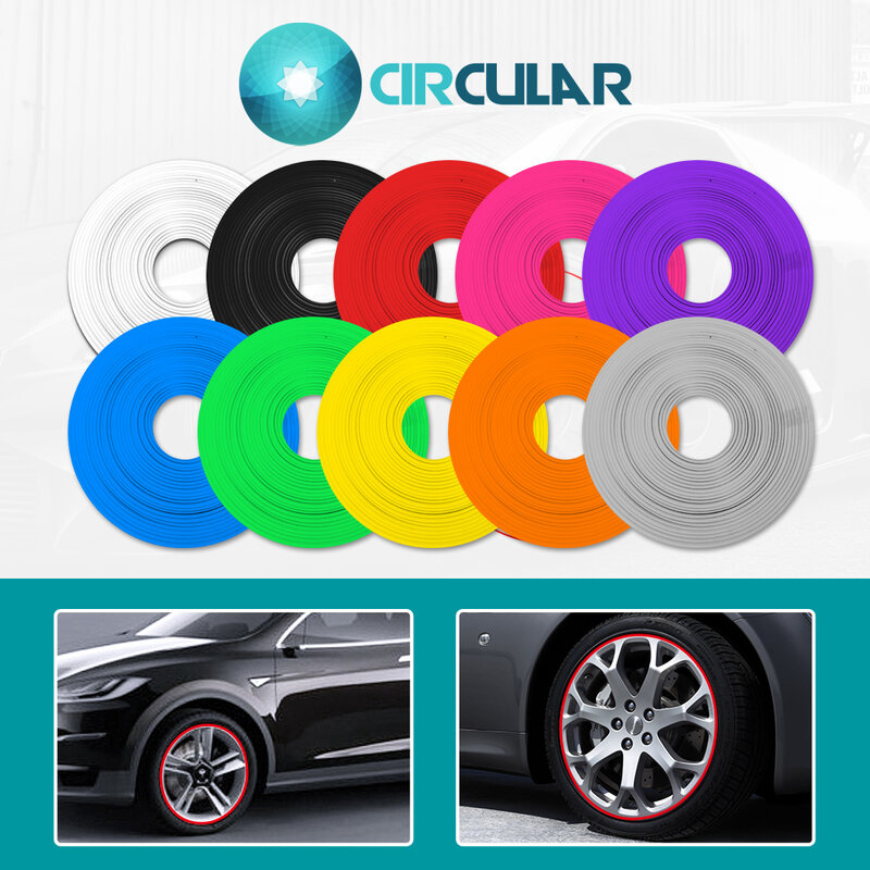8M/Roll Car Styling Wheel Rims Protector Decor Strip Rubber Moulding Trim IPA Rimblades Car Vehicle Color Tire Guard Line