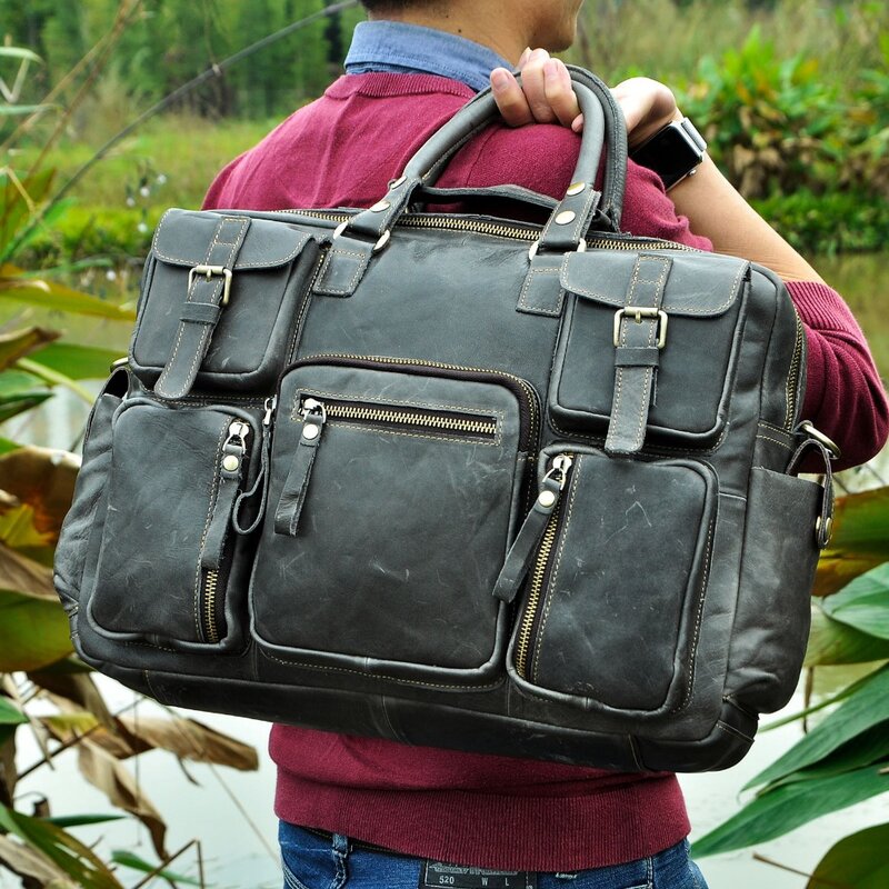 Портфель мужской из натуральной кожи, оригинальный офисный чехол для ноутбука 15,6 дюйма, сумка-мессенджер, портфель 3061-g