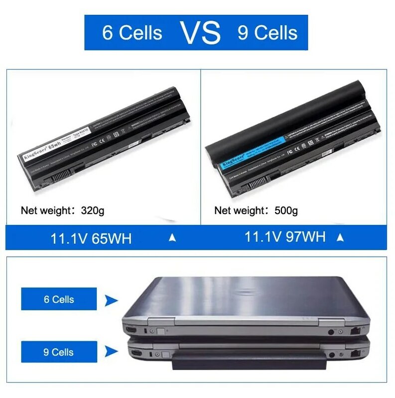 KingSener-Batterie N3X1D pour ordinateur portable DELL Latitude, 65WH, pour modèles E5420, E5430, E5520, E5530, E6420, E6520, E6430, E6440, E6530, E6540, Corée
