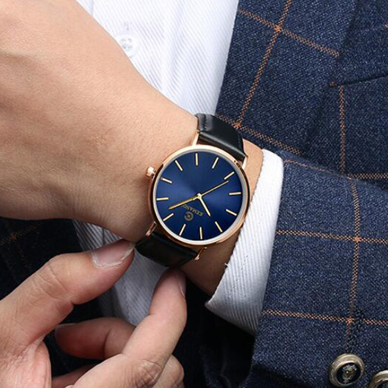 2018 New Fashion KEMANQI Watches 6.5mm Ultra-thin Men's Watch Simple Business Men Quartz Watches Male Clock relogio masculino