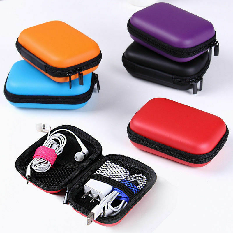 2019 Travel Digital USB Storage Portable Travel Headset Earphone Earbud Cable Storage Pouch Bag Hard Case Box