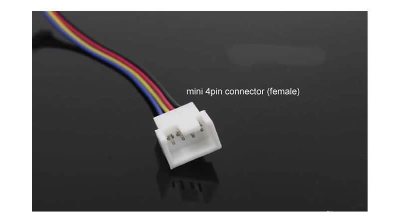 4pin fan cáp Adapter, chuyển đổi mở rộng dây, VGA card mirco 4pin để thống 4pin fan, 11 cm, hỗ trợ điều chỉnh nhiệt độ