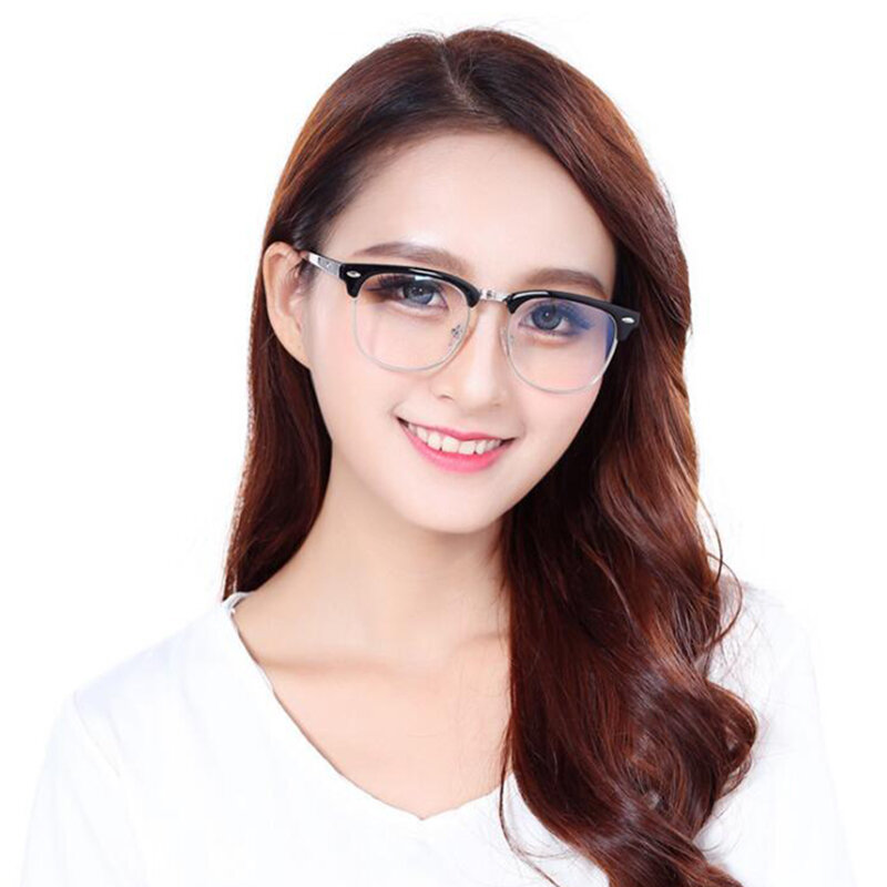 Occhiali da lettura con montatura a metà in metallo occhiali da vista per presbiti maschili femminili con forza + 0.5 + 0.75 + 1.0 + 1.25 a + 4.0