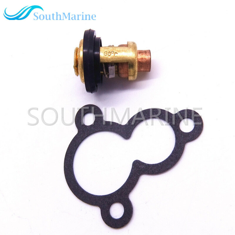 Boat 66M-12411-00 66M-12411-01 Thermostat and 68D-E2414-A0 67D-12414-A0 Gasket for Yamaha F4A F4B F5A F6C 4hp 5hp 6hp 4-Stroke
