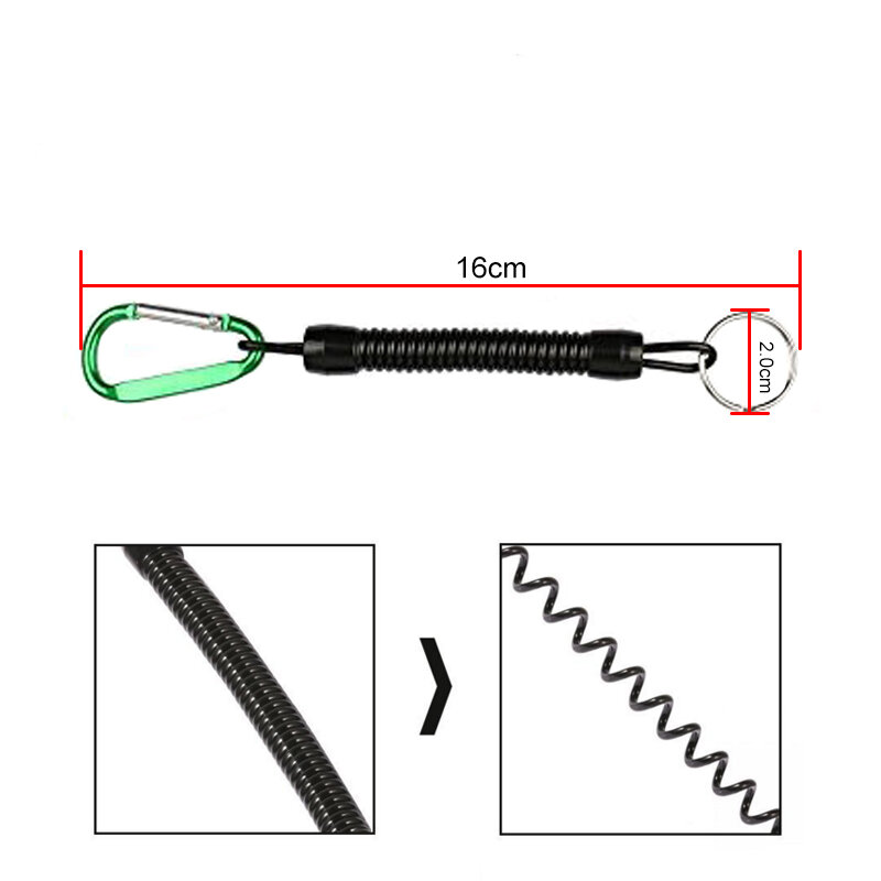 Модный спиральный растягивающийся брелок для рыбалки, спиральный шнурок, безопасный спиральный брелок для ключей, брелок для ключей llavero
