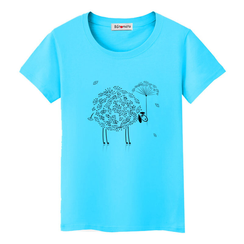 BGtomato Одуванчик овчина Прекрасная футболка Красивый дизайн оригинальные топы футболки супер милые рубашки красивая фотография