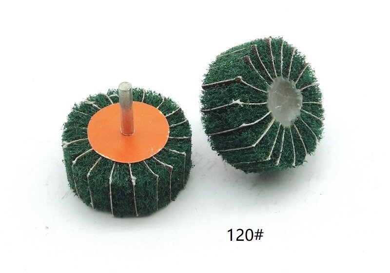 New 120/240# 10ps Nylon Fiber Abrasive Polishing brushed Disc With Shank Fits Rotary Tools