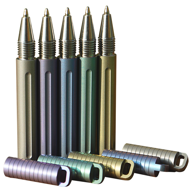 قلم التيتانيوم المصغرة المحمولة المحمولة EDC الأداة في الهواء الطلق المعدات شخصية الإبداعية قلم توقيع