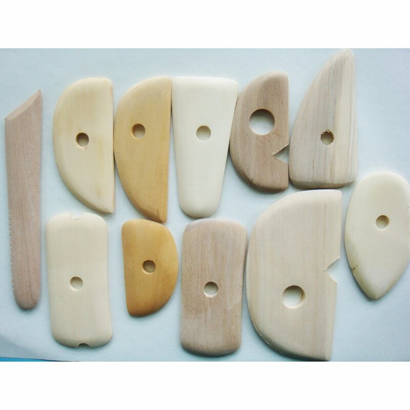 Juegos de herramientas de tallado de arcilla de cerámica de madera, 11 piezas, modelos de madera, juego de herramientas de tallado de escultura