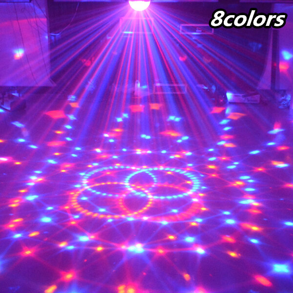 24W Sound Control Stage Light 8 Colors 110-220V 14+3 Modes LED Magic Crystal Ball Lamp DMX Disco Light Laser Wedding Party Lamp