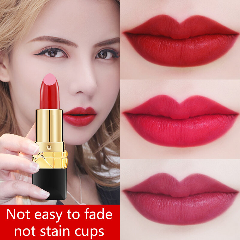 LAMILEE marque maquillage lisse rouge à lèvres longue durée brillant à lèvres imperméable hydratant 10 couleurs classique baume à lèvres Maquiagem 3.8g