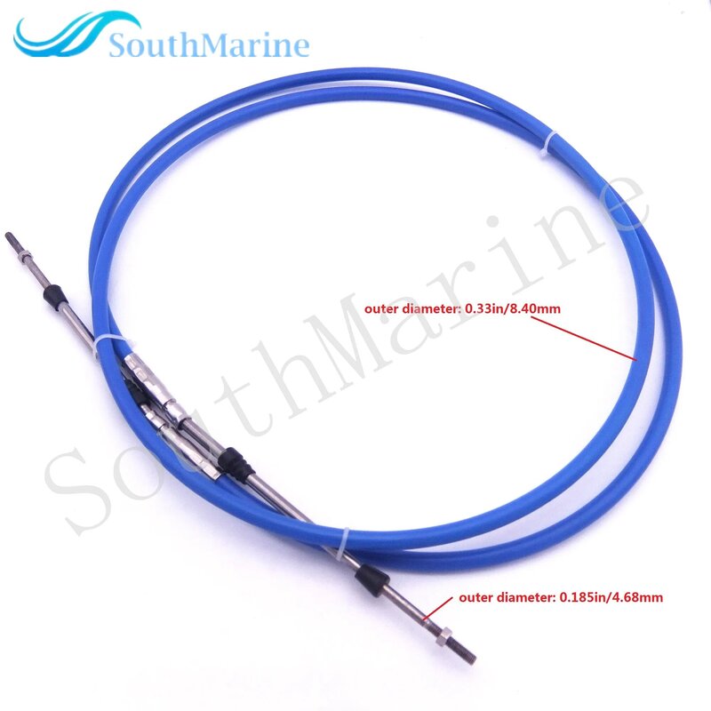 20ft Outboard Engine ABA-CABLE-20-GY Remote Control Throttle Shift Cable for Yamaha Motor Boat Steering System 6.10m