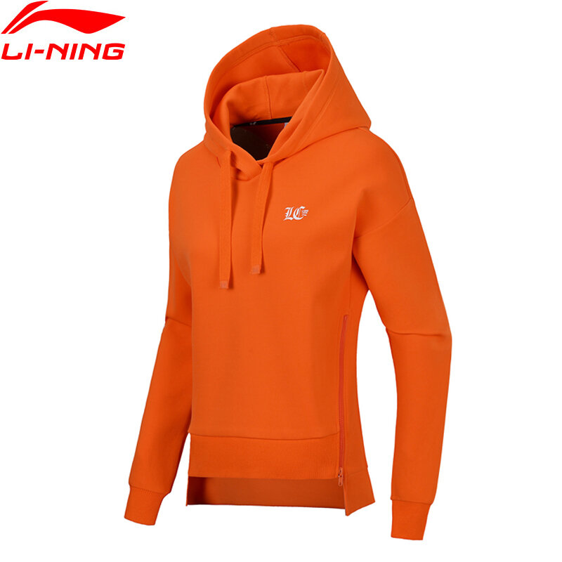 Li-Ning Women Sports Life Po Knit Hoodie Sweaters Fitness Zip Jackets Loose Fit li ning LiNing Sports Sweaters AWDN018 WWW960