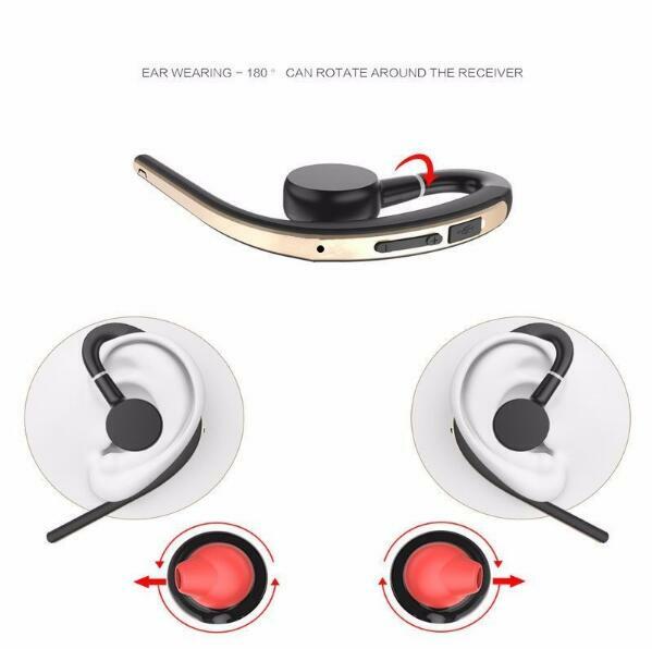 NAIKU Handsfree Affari Bluetooth Cuffia Con Il Mic di Controllo Vocale Auricolare Bluetooth Senza Fili Per Drive Noise Cancelling