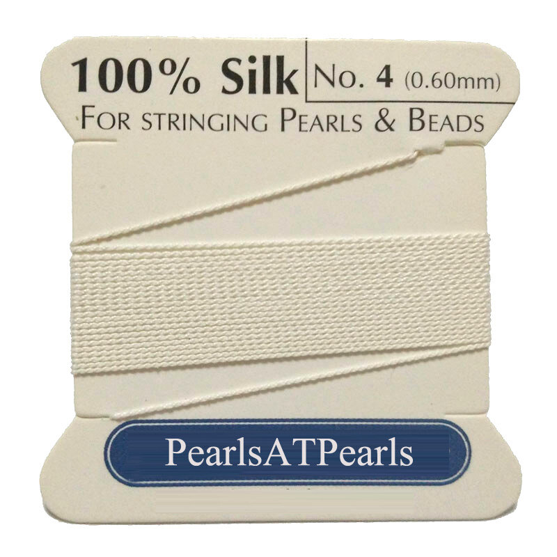 Barrette à perles 0.6 naturelles blanches, 2m de long, diamètre 100% mm, 3 plis, avec illac