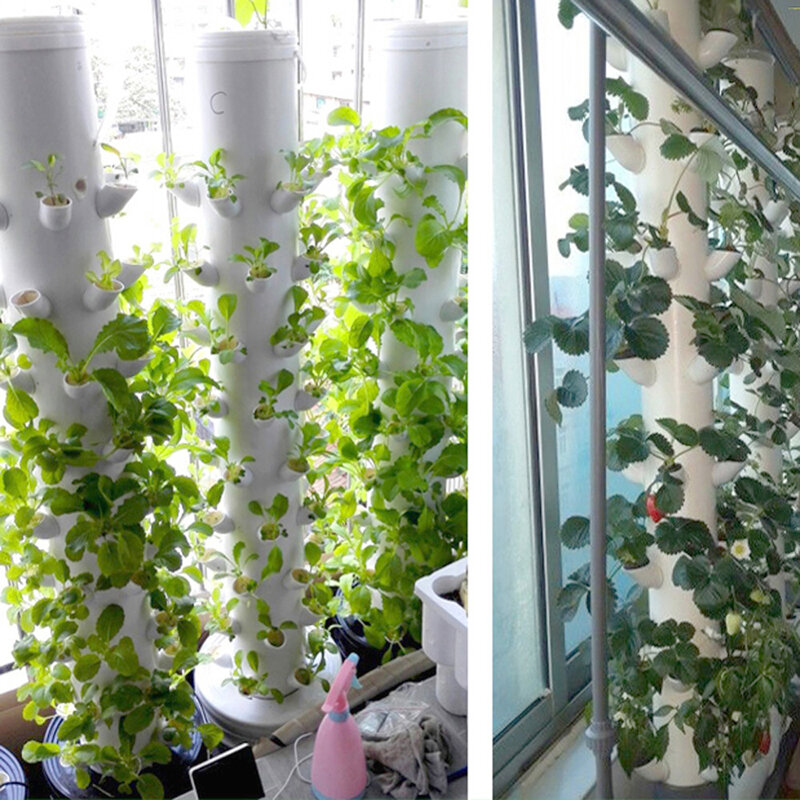 Vasi idroponici fai-da-te per coltura idroponica torre verticale verdure sistema di coltivazione di fragole torre idroponica dispositivo Soilless 40 pezzi