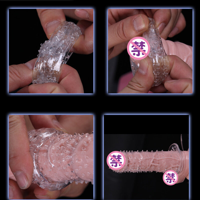 G ponto sexo pênis preservativo extensor extensão pene manga preservativos para homem brinquedos alargador de pene kondom preservativo