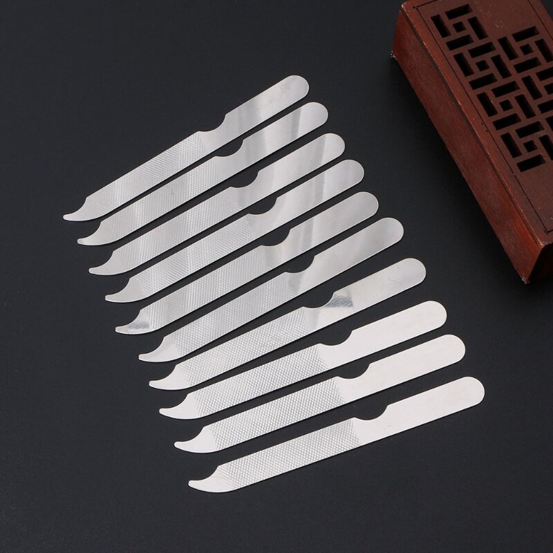 10pcs Stainless Steel Metal Nail Art New Pedicure Tool Dual Sided File Manicure New