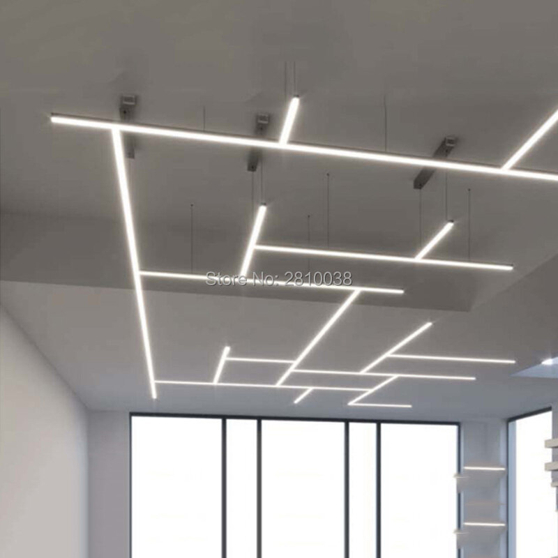 30 X 2M Sets/Lot T3-T5 tempered aluminum led profile housing 90mm wide T led aluminum extrusions for embedded ceiling lamp