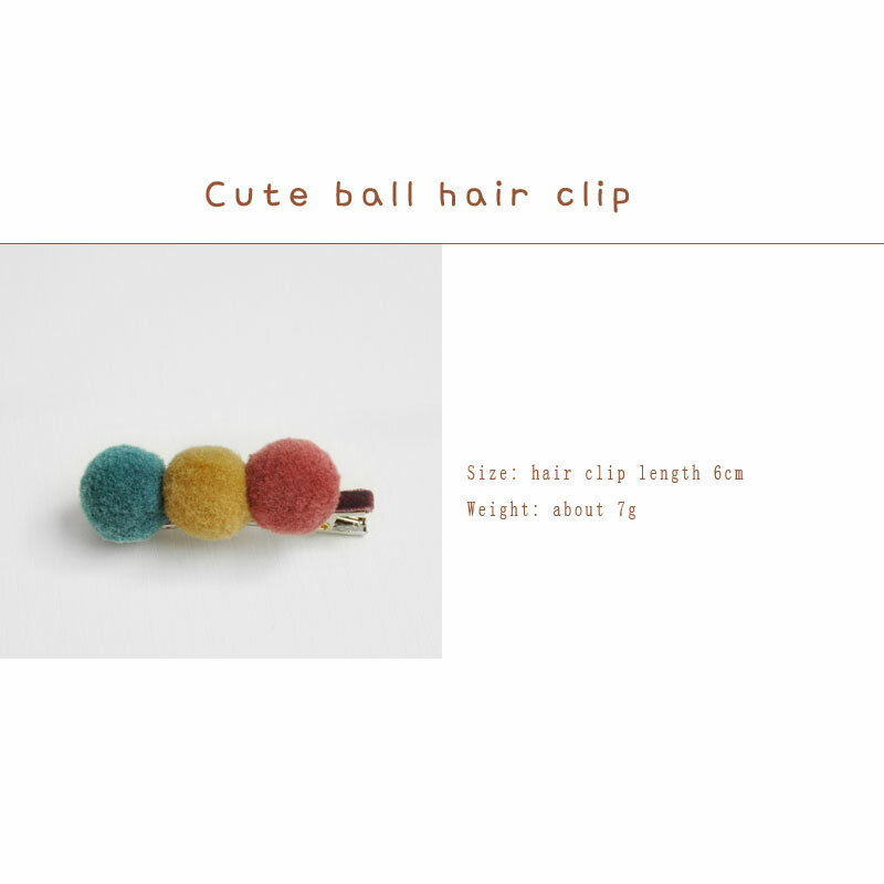 Leuke Kids Snap Haar Clips Voor Meisjes Drie Kleuren Tandem Ball Pompom Haarspelden Haarspeldjes Hoofddeksels Baby Kinderen Haar Accessoires