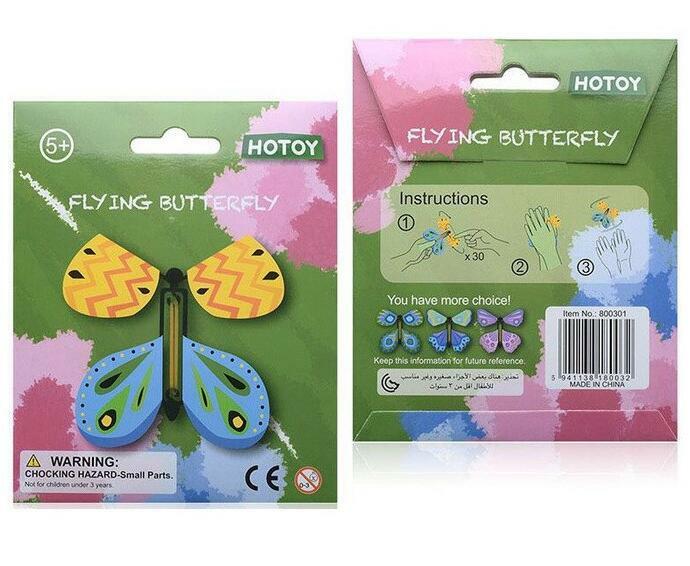 110x110mm Magic Flying Toys Transformation Fly Butterfly Props Tricks Change Hand Funny Prank Joke Mystical Science Novelty Kids