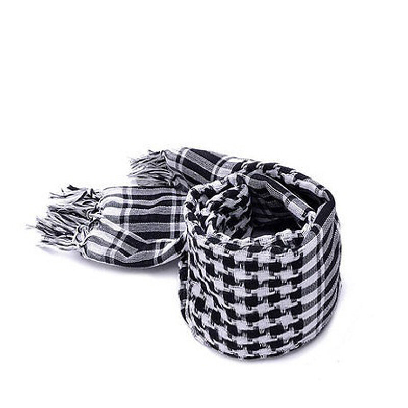 Outdoor Square scarf Arab Scarves Men Winter Military Windproof Scarf Cotton  Muslim Hijab Shemagh Tactical Desert Arabic Scarf
