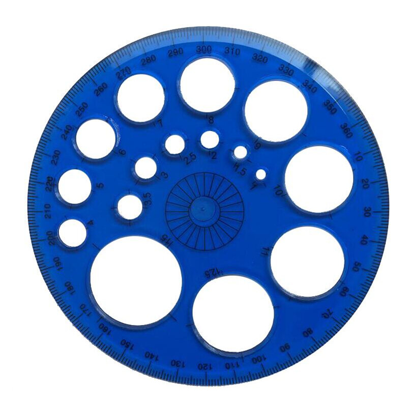 1 Pcs Voet Diameter 11.5Cm 360-Graden Circulaire Blauw Rood Groen Geel Optioneel Vier Kleur Hoge-grade Patchwork Liniaal Groothandel