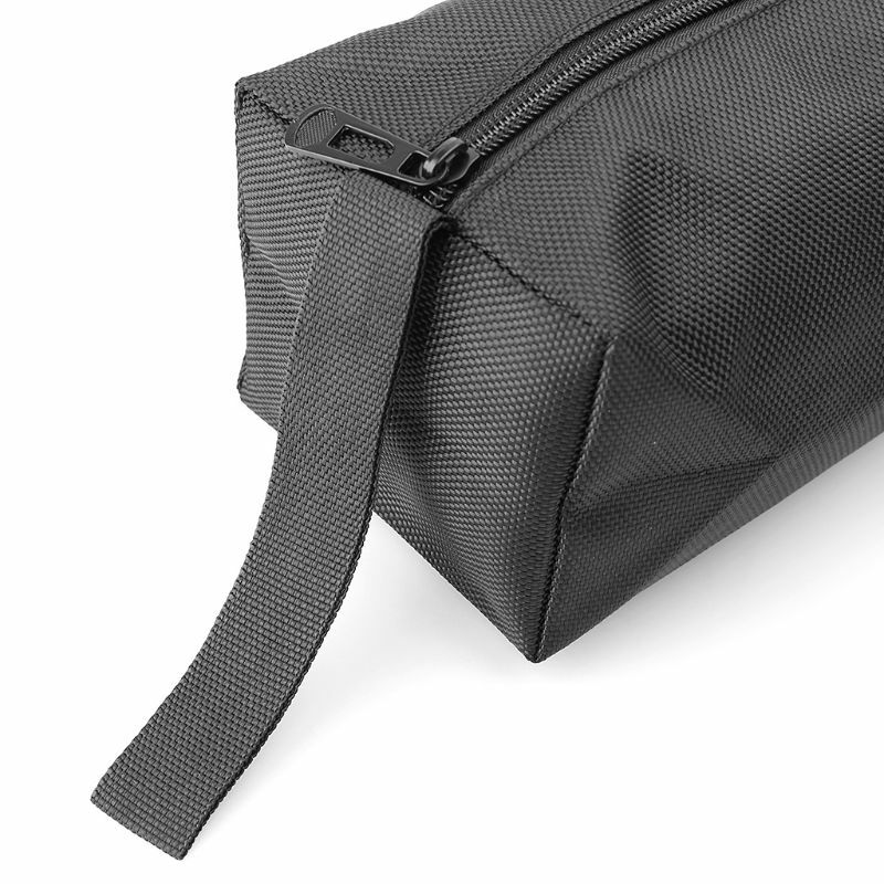 حقيبة أدوات من قماش أكسفورد الأسود ، مجموعة أدوات تخزين بسحاب ، حقيبة يد للمكياج ، للسفر
