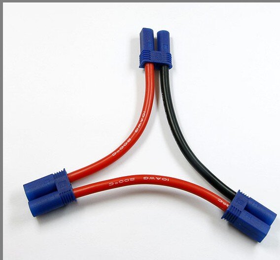 EC5 Series Connector 10AWG 2-male 1-female Serial Connection Cable 1pcs RC Battery Lipo Connector