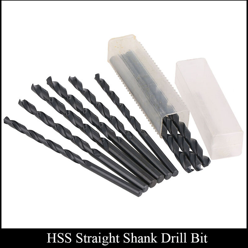 3.1mm 3.2mm 3.3mm 3.4mm 3.5mm Metal Wood AL Power Tool High Speed Steel HSS Black Finished Spiral Straight Shank Twist Drill Bit