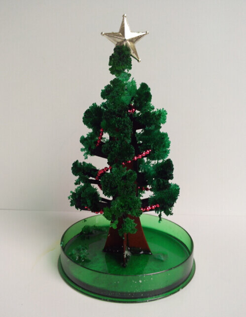 Зеленые DIY визуальные Волшебные Растущие бумажные кристаллы дерево волшебно растут забавные рождественские деревья для детей, игрушки для детей, 2019