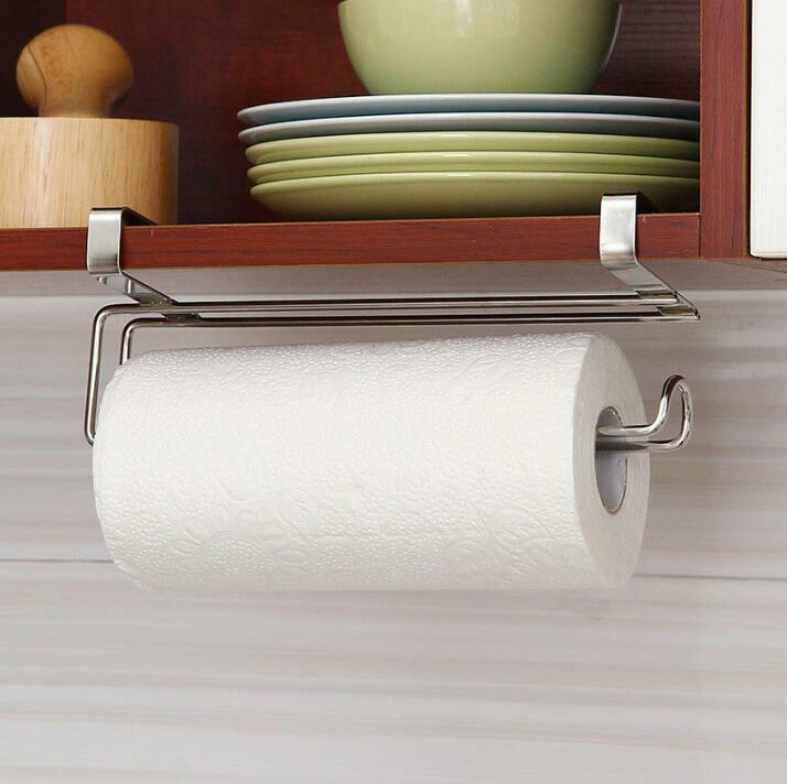 2019 nouveau haute qualité maison rouleau toilette sous support Rack en acier inoxydable serviette en acier armoire cuisine stockage accessoires