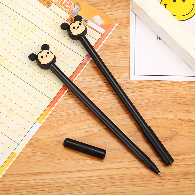 1 lápiz de Gel de silicona de dibujos animados creativo 0,5mm material de escritura de oficina escolar herramienta de repuesto para examen de estudiante suministros de oficina escolar regalo