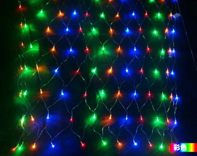 2 м x 3 м 200 светодиодов сетсветильник для занавесок s светодиодная сетка скасветильник свет s для рождества/свадьбы Вечерние ринки украшение-красочный